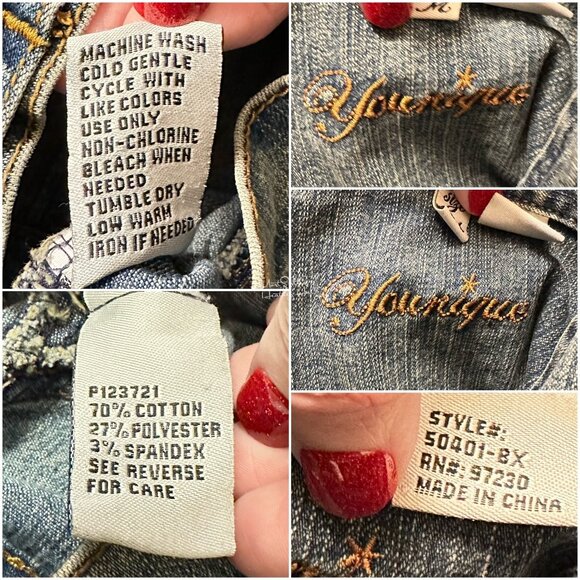 Younique Trendy Stone Wash Cropped Denim Jacket Size Medium - Picture 3 of 3